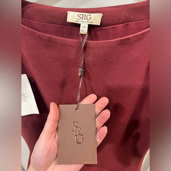 SRG Eloise Dress XS NWT Oxblood Sofia Richie Grainge - Picture 5 of 16